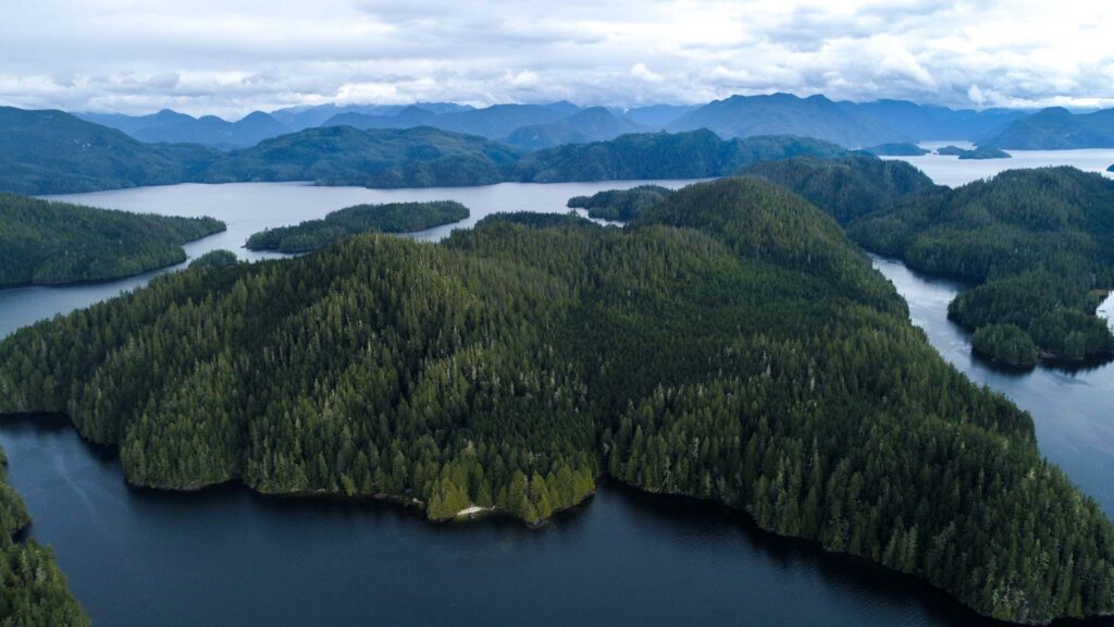 Forested islands and inlets of the Broughton Archipelago